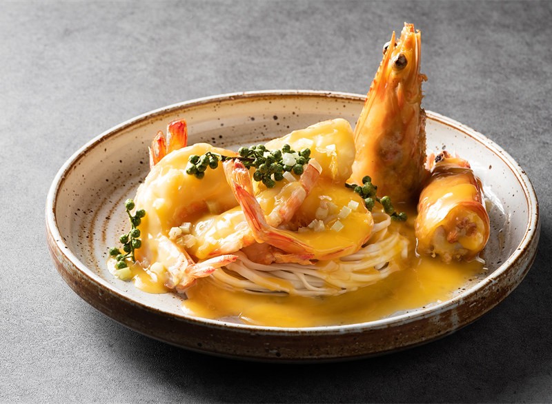 花椒鲜大虾天使面 Spicy Soup noodle with Shrimp